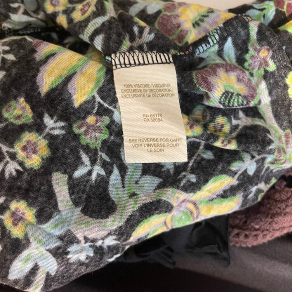 Free People Tie Bust Lace Floral top y2k - Picture 3 of 6